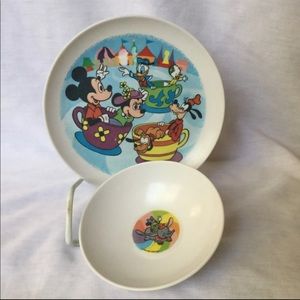 Walt Disney Mickey Mouse & Friends Bowl & Plate